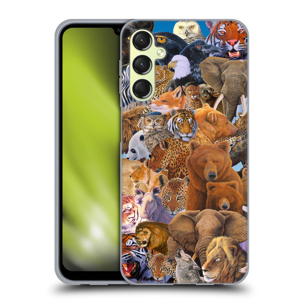 Graeme Stevenson Wildlife Animals Soft Gel Case for Samsung Galaxy A24 4G / Galaxy M34 5G
