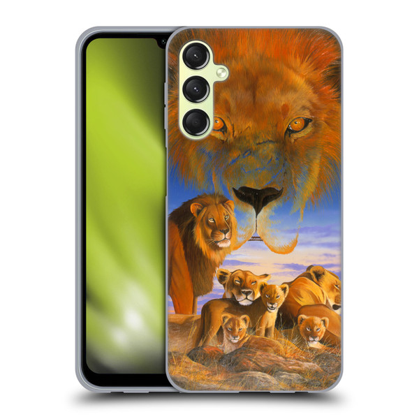 Graeme Stevenson Wildlife Lions Soft Gel Case for Samsung Galaxy A24 4G / Galaxy M34 5G