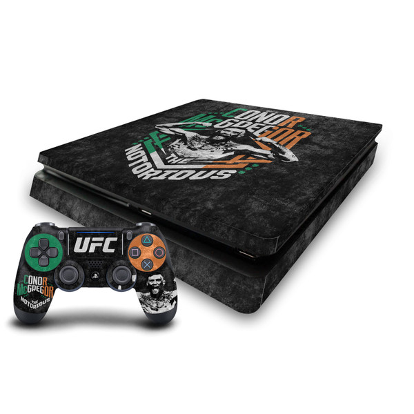 UFC Graphics Conor McGregor Distressed Vinyl Sticker Skin Decal Cover for Sony PS4 Slim Console & Controller