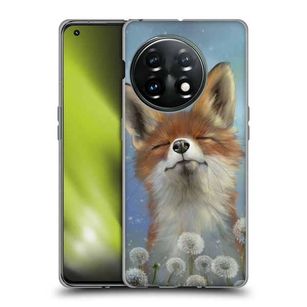 Ash Evans Animals Dandelion Fox Soft Gel Case for OnePlus 11 5G