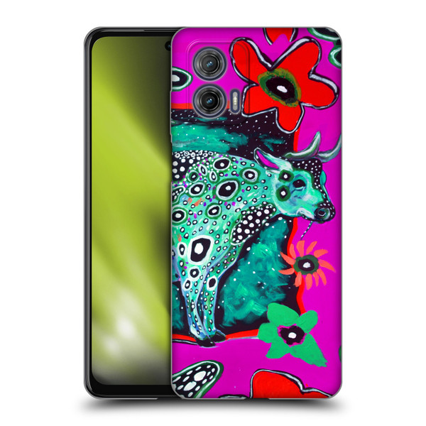Mad Dog Art Gallery Animals Cosmic Cow Soft Gel Case for Motorola Moto G73 5G