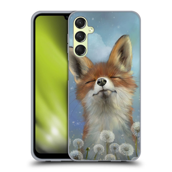 Ash Evans Animals Dandelion Fox Soft Gel Case for Samsung Galaxy A24 4G / Galaxy M34 5G