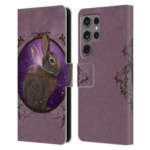Ash Evans Animals Rabbit Leather Book Wallet Case Cover For Samsung Galaxy S24 Ultra 5G
