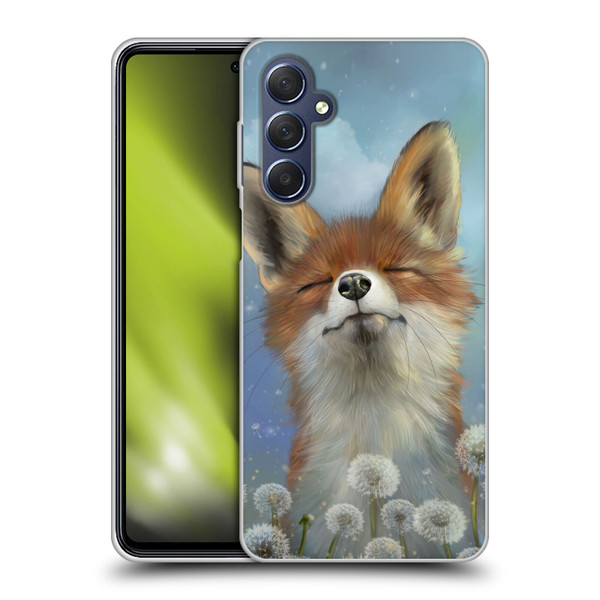 Ash Evans Animals Dandelion Fox Soft Gel Case for Samsung Galaxy M54 5G