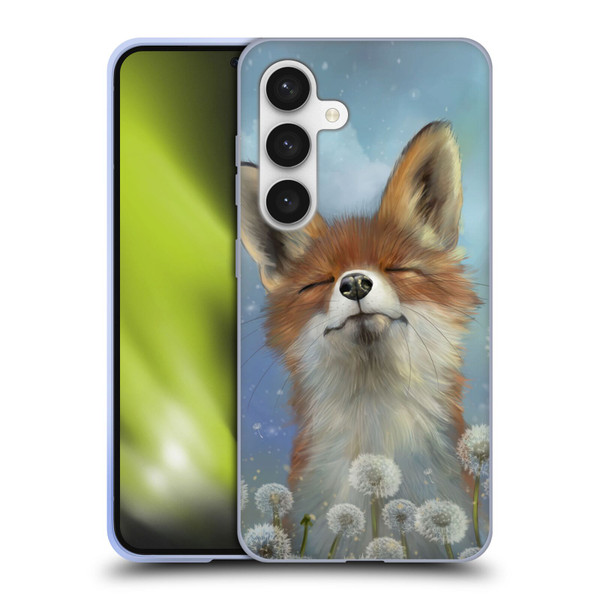 Ash Evans Animals Dandelion Fox Soft Gel Case for Samsung Galaxy S24 5G