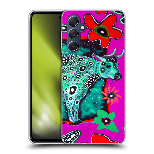 Mad Dog Art Gallery Animals Cosmic Cow Soft Gel Case for Samsung Galaxy M54 5G
