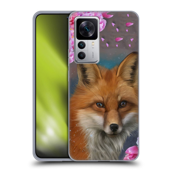 Ash Evans Animals Fox Peonies Soft Gel Case for Xiaomi 12T 5G / 12T Pro 5G / Redmi K50 Ultra 5G