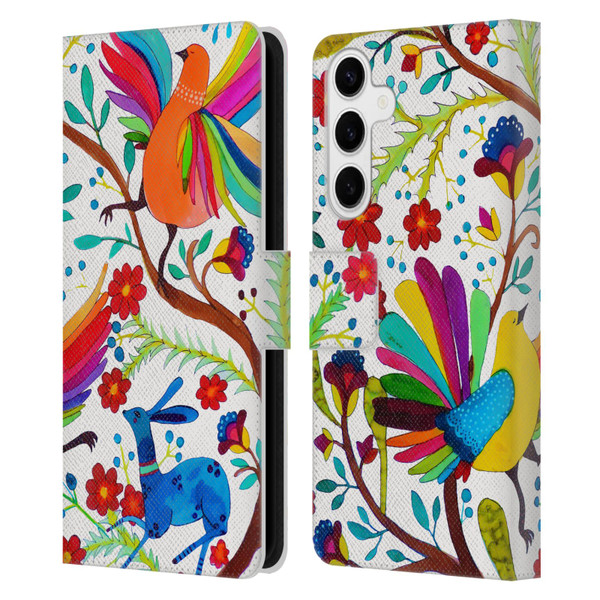 Sylvie Demers Floral Rainbow Wings Leather Book Wallet Case Cover For Samsung Galaxy S24+ 5G