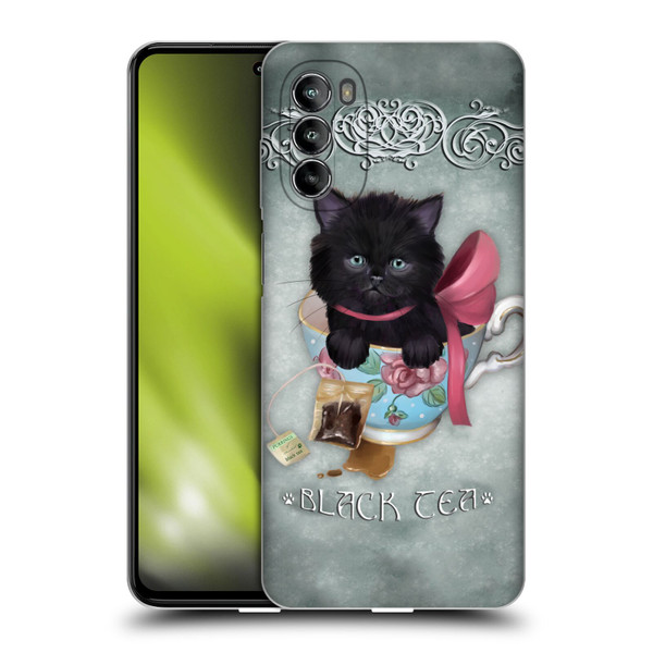 Ash Evans Black Cats Tea Soft Gel Case for Motorola Moto G82 5G