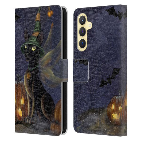 Ash Evans Black Cats The Witching Time Leather Book Wallet Case Cover For Samsung Galaxy S23 FE 5G