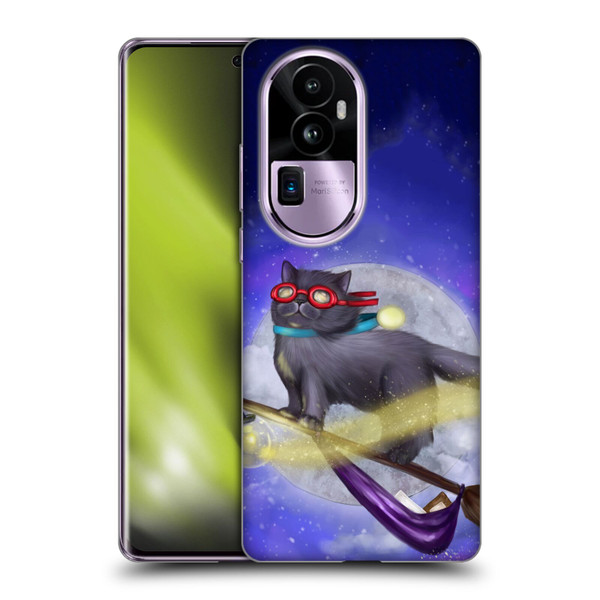 Ash Evans Black Cats Night Fly Soft Gel Case for OPPO Reno10 Pro+