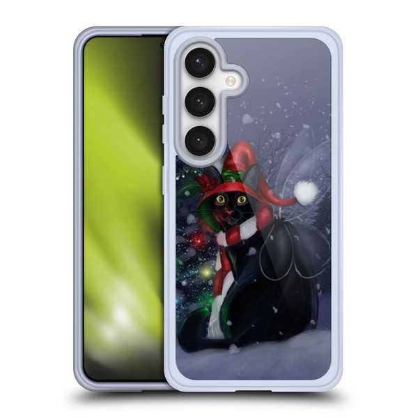 Ash Evans Black Cats Yuletide Cheer Soft Gel Case for Samsung Galaxy S24 5G