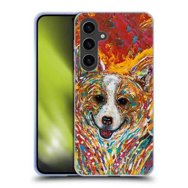 Mad Dog Art Gallery Dog 5 Corgi Soft Gel Case for Samsung Galaxy S24+ 5G