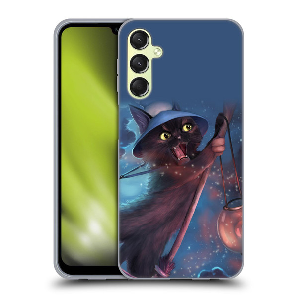 Ash Evans Black Cats 2 Magical Witch Soft Gel Case for Samsung Galaxy A24 4G / Galaxy M34 5G