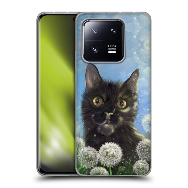 Ash Evans Black Cats 2 Dandelions Soft Gel Case for Xiaomi 13 Pro 5G
