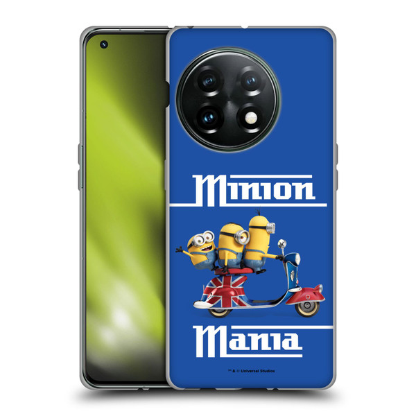 Minions Minion British Invasion Union Jack Scooter Soft Gel Case for OnePlus 11 5G