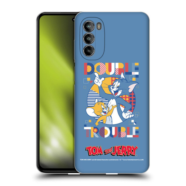 Tom and Jerry Color Blocks Double Trouble Soft Gel Case for Motorola Moto G82 5G