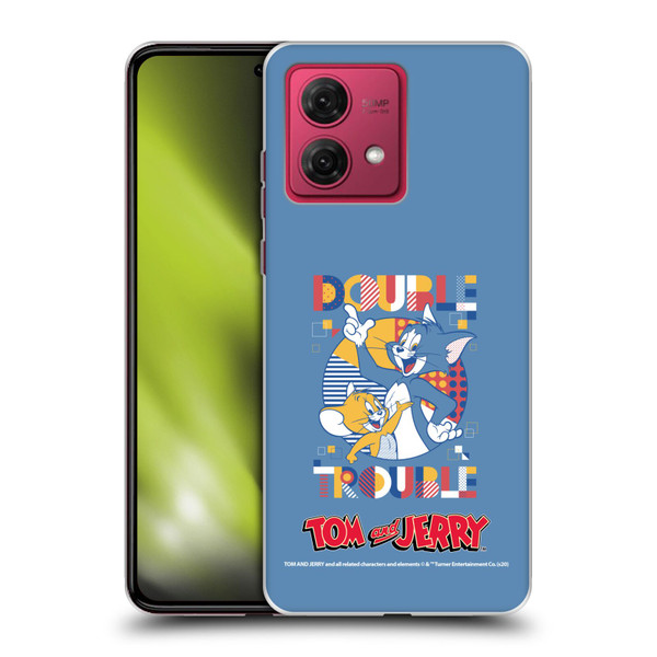 Tom and Jerry Color Blocks Double Trouble Soft Gel Case for Motorola Moto G84 5G