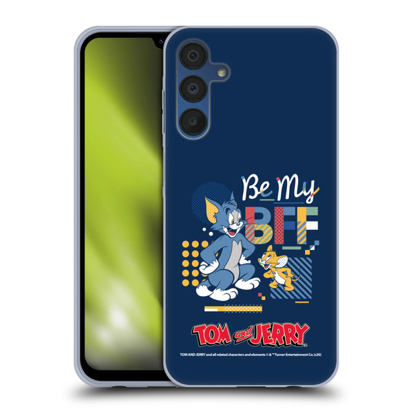Tom and Jerry Color Blocks Be My Bff Soft Gel Case for Samsung Galaxy A15
