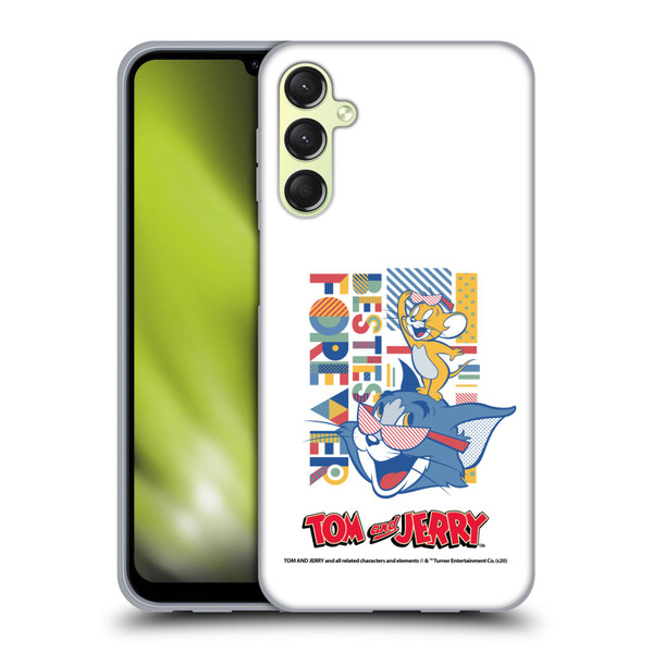 Tom and Jerry Color Blocks Besties Forever Soft Gel Case for Samsung Galaxy A24 4G / Galaxy M34 5G