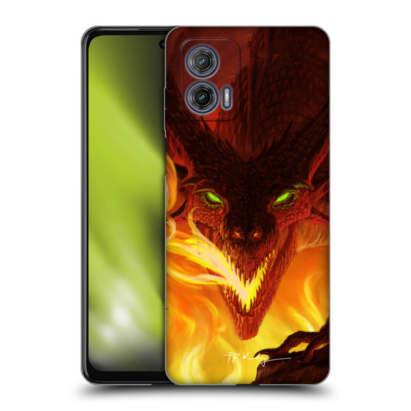 Piya Wannachaiwong Dragons Of Fire Glare Soft Gel Case for Motorola Moto G73 5G