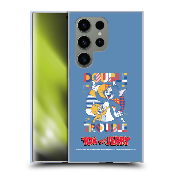 Tom and Jerry Color Blocks Double Trouble Soft Gel Case for Samsung Galaxy S24 Ultra 5G
