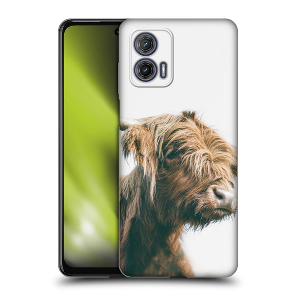 Patrik Lovrin Animal Portraits Majestic Highland Cow Soft Gel Case for Motorola Moto G73 5G
