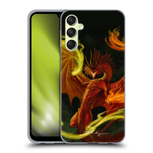 Piya Wannachaiwong Dragons Of Fire Magical Soft Gel Case for Samsung Galaxy A24 4G / M34 5G