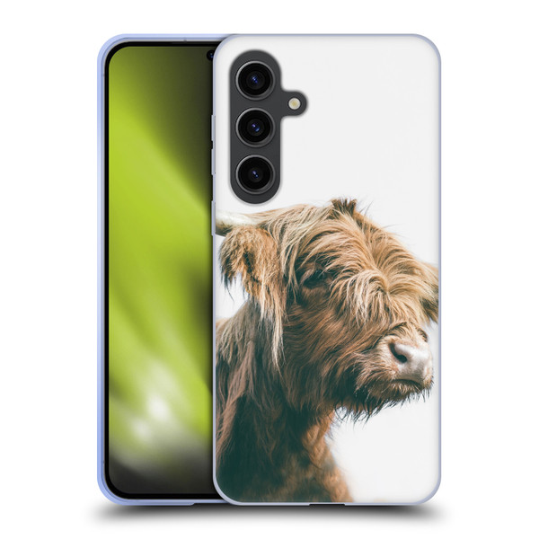 Patrik Lovrin Animal Portraits Majestic Highland Cow Soft Gel Case for Samsung Galaxy S24+ 5G