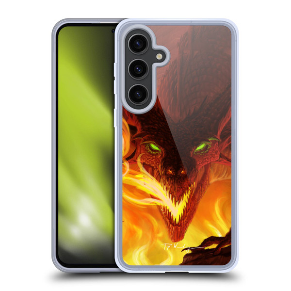 Piya Wannachaiwong Dragons Of Fire Glare Soft Gel Case for Samsung Galaxy S24+ 5G
