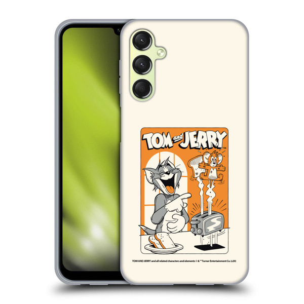 Tom and Jerry Illustration Laugh And Toasted Soft Gel Case for Samsung Galaxy A24 4G / Galaxy M34 5G