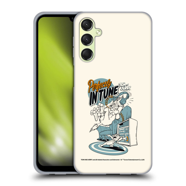 Tom and Jerry Illustration Perfectly In Tune Soft Gel Case for Samsung Galaxy A24 4G / Galaxy M34 5G