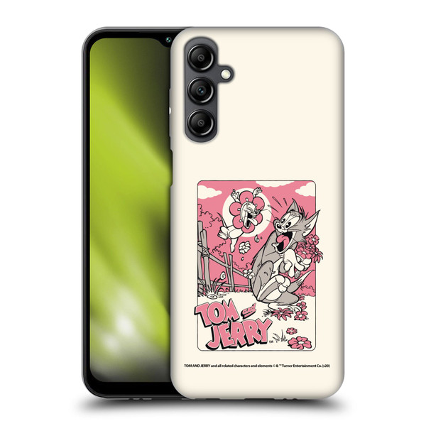 Tom and Jerry Illustration Scary Flower Soft Gel Case for Samsung Galaxy M14 5G