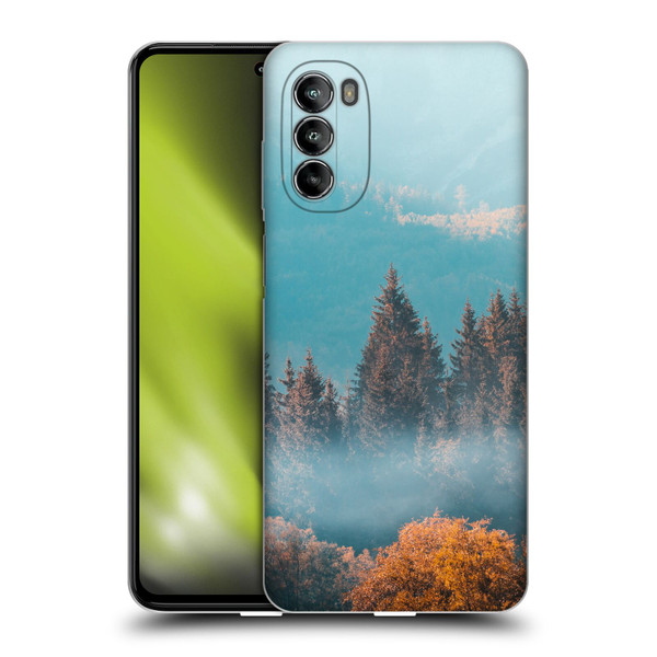 Patrik Lovrin Magical Foggy Landscape Autumn Forest Soft Gel Case for Motorola Moto G82 5G