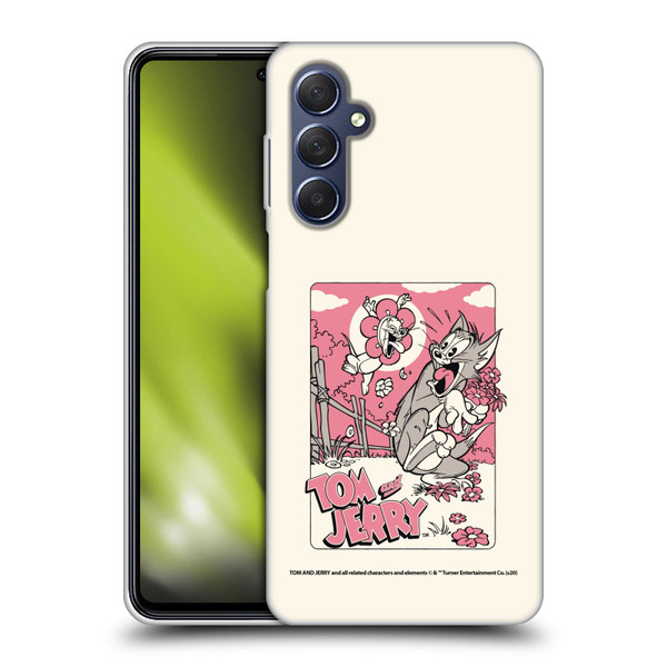 Tom and Jerry Illustration Scary Flower Soft Gel Case for Samsung Galaxy M54 5G