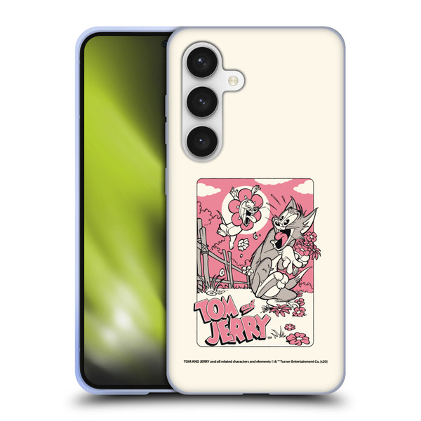 Tom and Jerry Illustration Scary Flower Soft Gel Case for Samsung Galaxy S24 5G