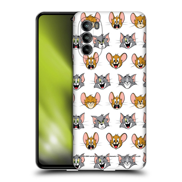 Tom and Jerry Patterns Expressions Soft Gel Case for Motorola Moto G82 5G