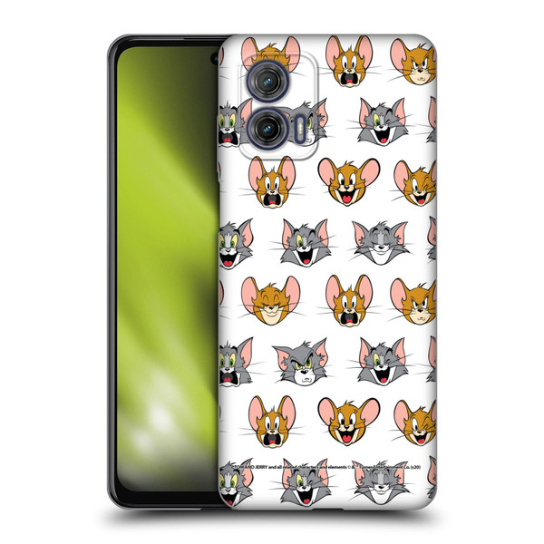 Tom and Jerry Patterns Expressions Soft Gel Case for Motorola Moto G73 5G