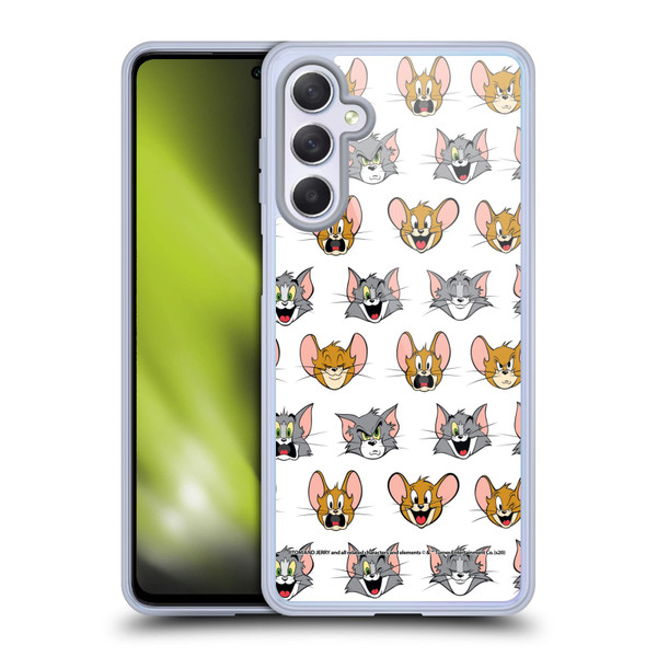 Tom and Jerry Patterns Expressions Soft Gel Case for Samsung Galaxy M54 5G