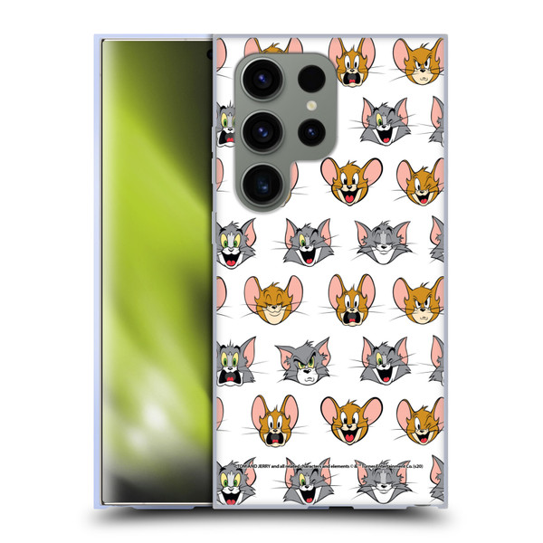 Tom and Jerry Patterns Expressions Soft Gel Case for Samsung Galaxy S24 Ultra 5G