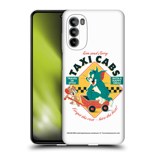 Tom and Jerry Retro Taxi Cabs Soft Gel Case for Motorola Moto G82 5G