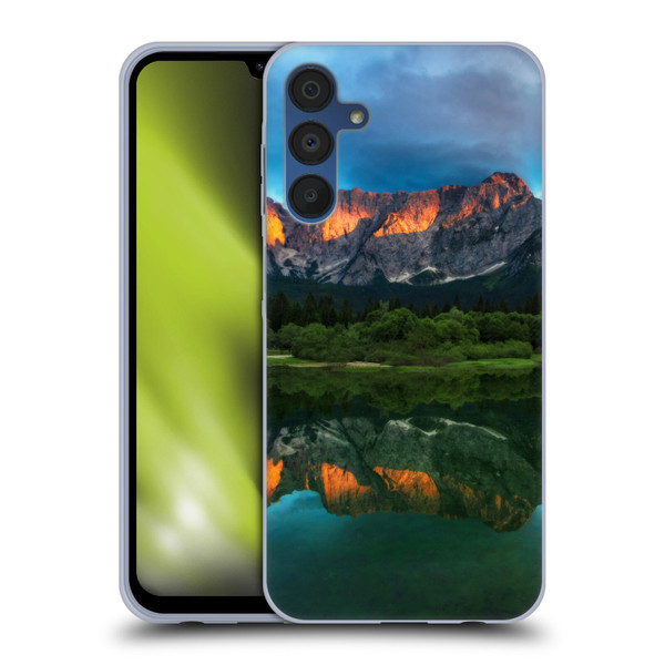 Patrik Lovrin Magical Lakes Burning Sunset Over Mountains Soft Gel Case for Samsung Galaxy A15