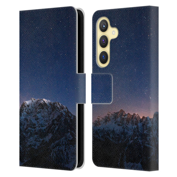 Patrik Lovrin Night Sky Stars Above Mountains Leather Book Wallet Case Cover For Samsung Galaxy S24 5G