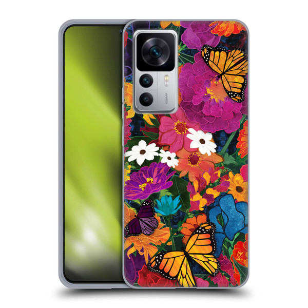 Suzan Lind Butterflies Flower Collage Soft Gel Case for Xiaomi 12T 5G / 12T Pro 5G / Redmi K50 Ultra 5G