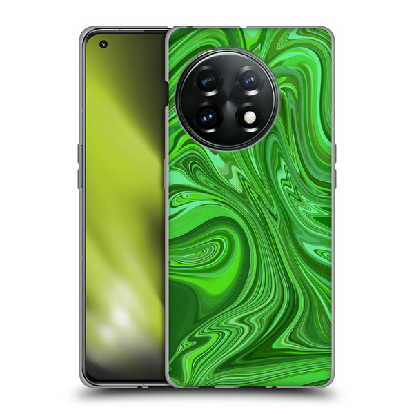 Suzan Lind Marble Emerald Green Soft Gel Case for OnePlus 11 5G