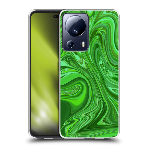 Suzan Lind Marble Emerald Green Soft Gel Case for Xiaomi 13 Lite 5G