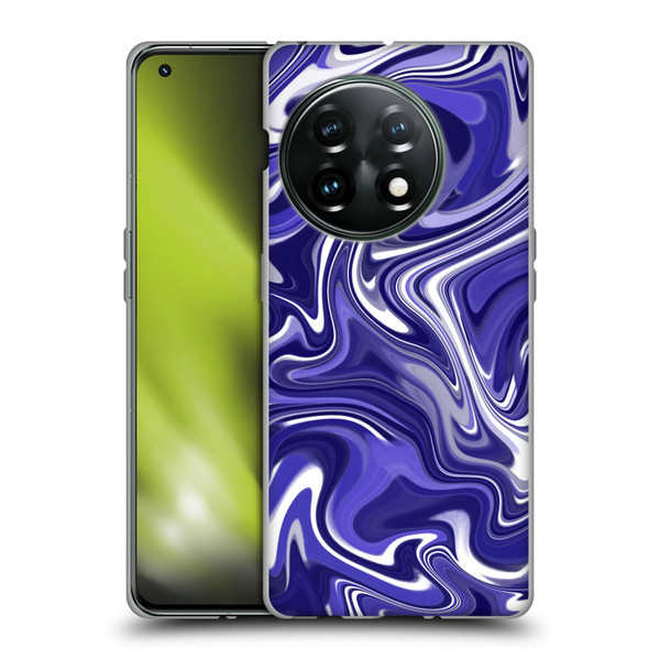 Suzan Lind Marble 2 Dark Violet Soft Gel Case for OnePlus 11 5G
