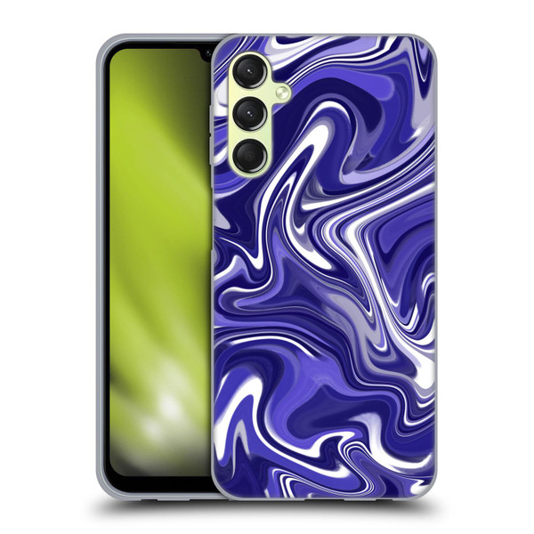 Suzan Lind Marble 2 Dark Violet Soft Gel Case for Samsung Galaxy A24 4G / Galaxy M34 5G