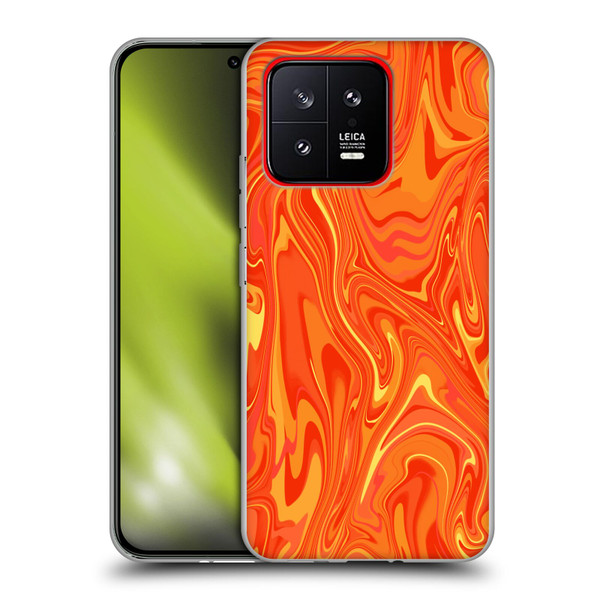 Suzan Lind Marble 2 Orange Soft Gel Case for Xiaomi 13 5G