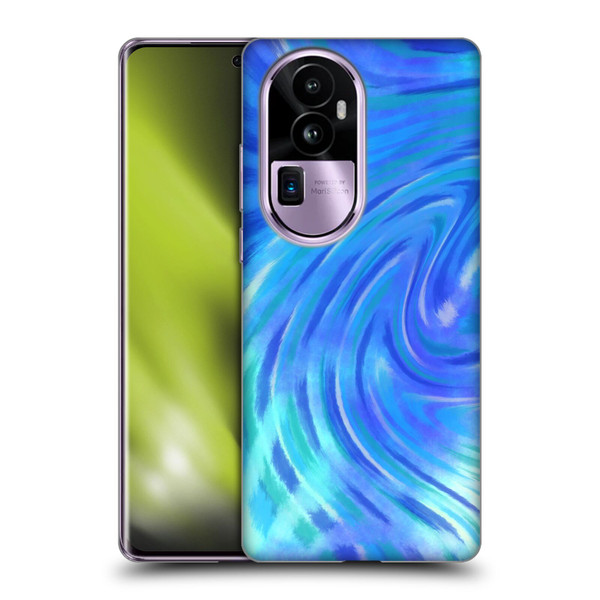 Suzan Lind Tie Dye 2 Deep Blue Soft Gel Case for OPPO Reno10 Pro+